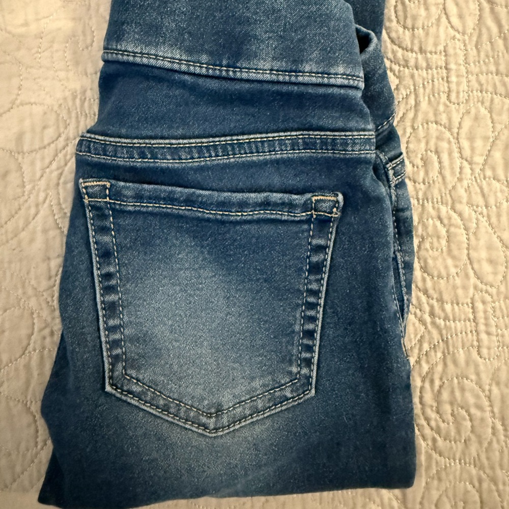 Girls Indigo Blue Jean Leggings